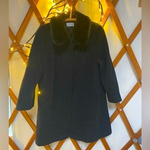 Wool Cashmere Blend Belarus Oversized Black Jacket Vintage